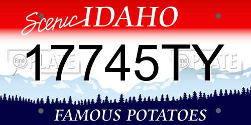 17745TY Idaho License Plate