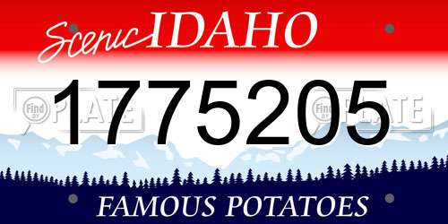 1775205 Idaho License Plate