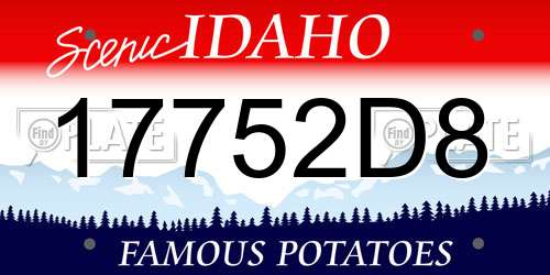 17752D8 Idaho License Plate