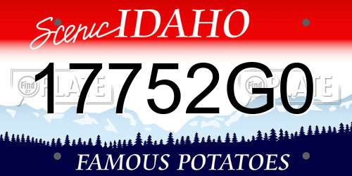 17752G0 Idaho License Plate