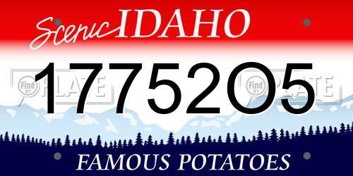 17752O5 Idaho License Plate