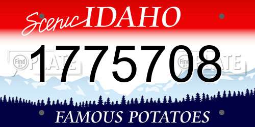 1775708 Idaho License Plate