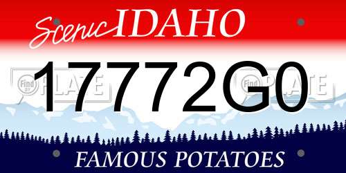17772G0 Idaho License Plate