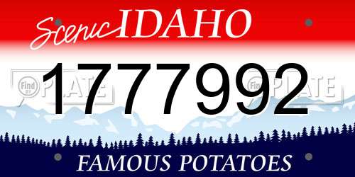 1777992 Idaho License Plate