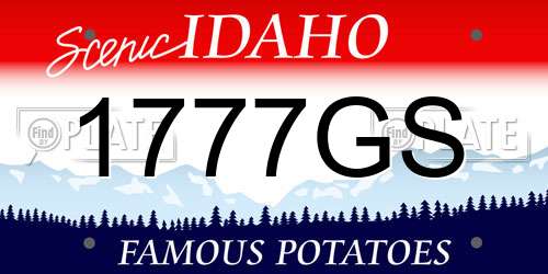 1777GS Idaho License Plate