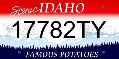 17782TY Idaho License Plate