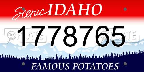 1778765 Idaho License Plate