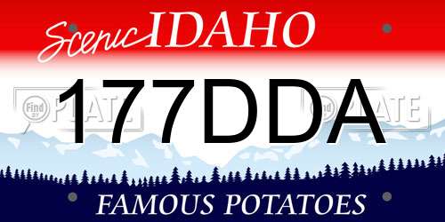 177DDA Idaho License Plate
