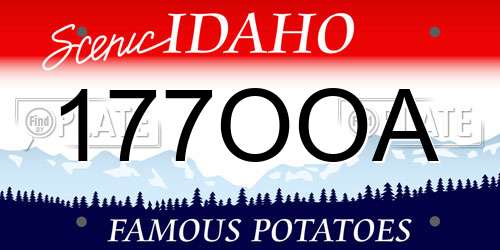 177OOA Idaho License Plate