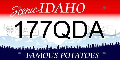 177QDA Idaho License Plate