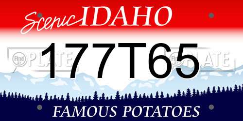 177T65 Idaho License Plate