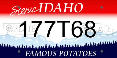 177T68 Idaho License Plate