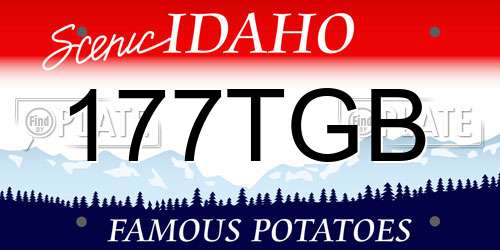 177TGB Idaho License Plate