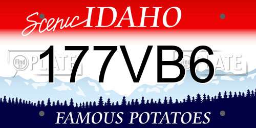177VB6 Idaho License Plate