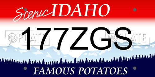 177ZGS Idaho License Plate