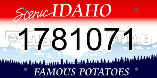 1781071 Idaho License Plate