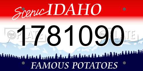 1781090 Idaho License Plate