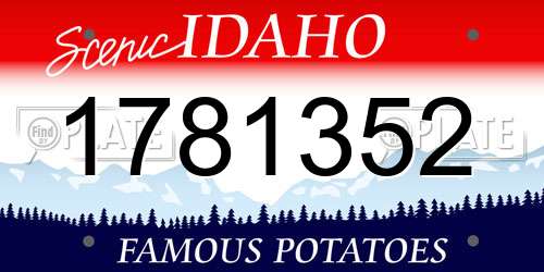 1781352 Idaho License Plate
