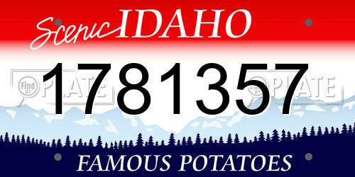 1781357 Idaho License Plate