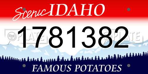 1781382 Idaho License Plate