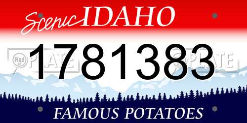 1781383 Idaho License Plate