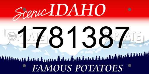 1781387 Idaho License Plate