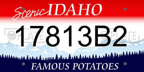 17813B2 Idaho License Plate