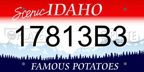 17813B3 Idaho License Plate