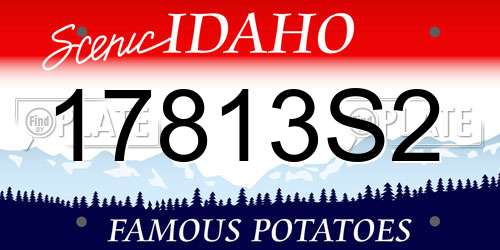17813S2 Idaho License Plate