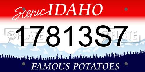 17813S7 Idaho License Plate