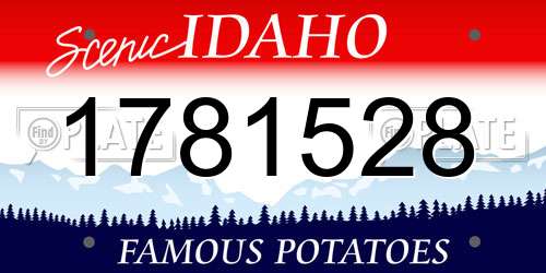1781528 Idaho License Plate