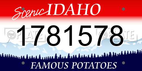 1781578 Idaho License Plate