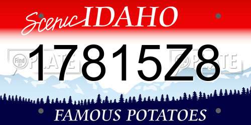 17815Z8 Idaho License Plate