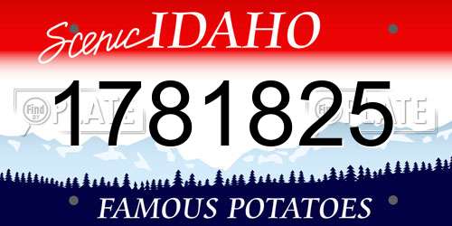1781825 Idaho License Plate
