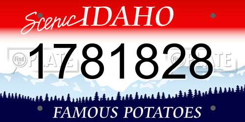 1781828 Idaho License Plate