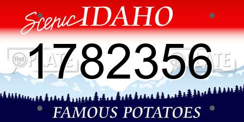 1782356 Idaho License Plate