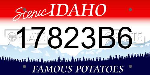 17823B6 Idaho License Plate