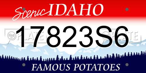 17823S6 Idaho License Plate