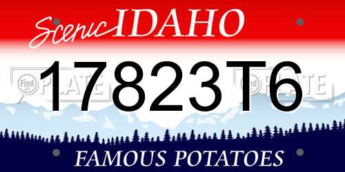 17823T6 Idaho License Plate