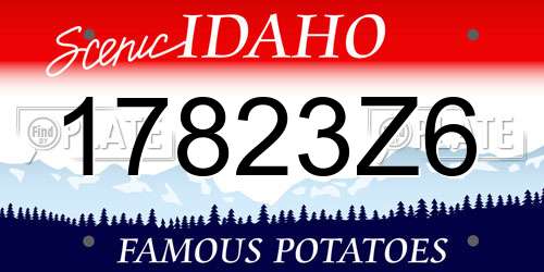 17823Z6 Idaho License Plate