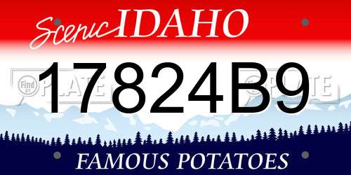 17824B9 Idaho License Plate