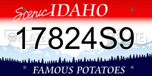 17824S9 Idaho License Plate