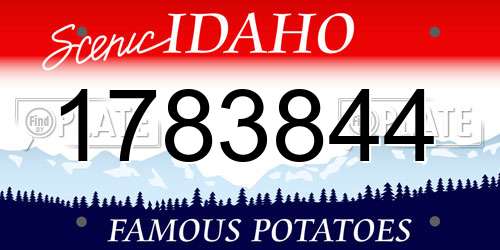 1783844 Idaho License Plate