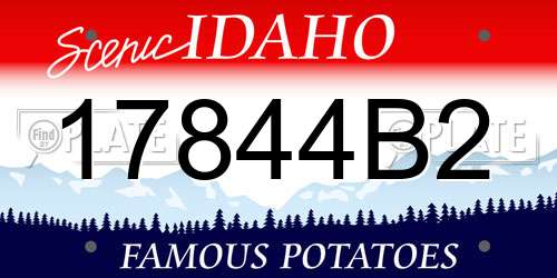 17844B2 Idaho License Plate