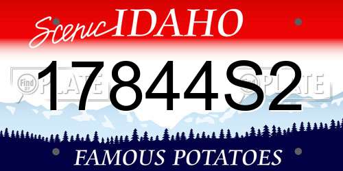 17844S2 Idaho License Plate