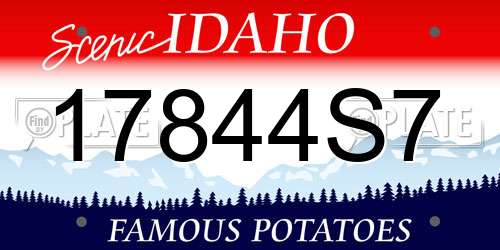 17844S7 Idaho License Plate
