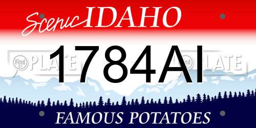 1784AI Idaho License Plate