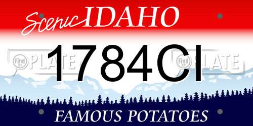 1784CI Idaho License Plate