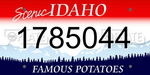 1785044 Idaho License Plate