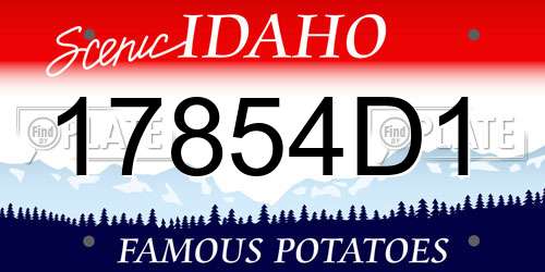 17854D1 Idaho License Plate